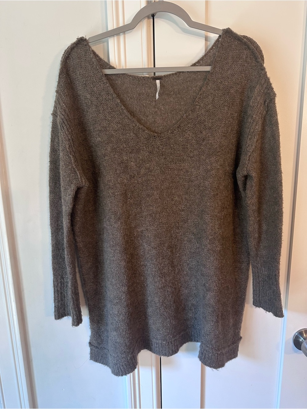 Free People Brown Oversized Alpaca blend Sweater